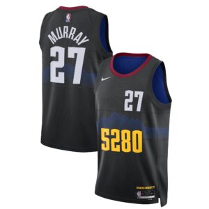 Unisex Denver Nuggets Jamal Murray  Black 2023/24 Swingman Jersey - City Edition