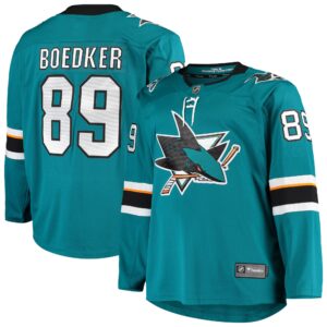 Mikkel Boedker San Jose Sharks Breakaway Home Player Jersey - Teal