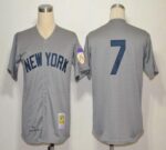Mitchell And Ness 1951 New York Yankees #7 Mickey Mantle Grey Throwback Stitched Jersey