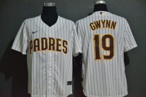 Men's San Diego Padres #19 Tony Gwynn White Stitched Cool Base  Jersey