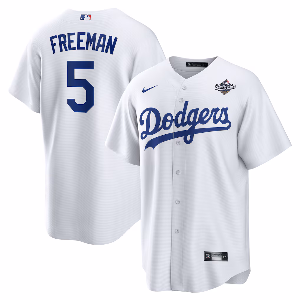 Freddie Freeman #5 Los Angeles Dodgers 2025 World Series Home Replica Player Jersey - White