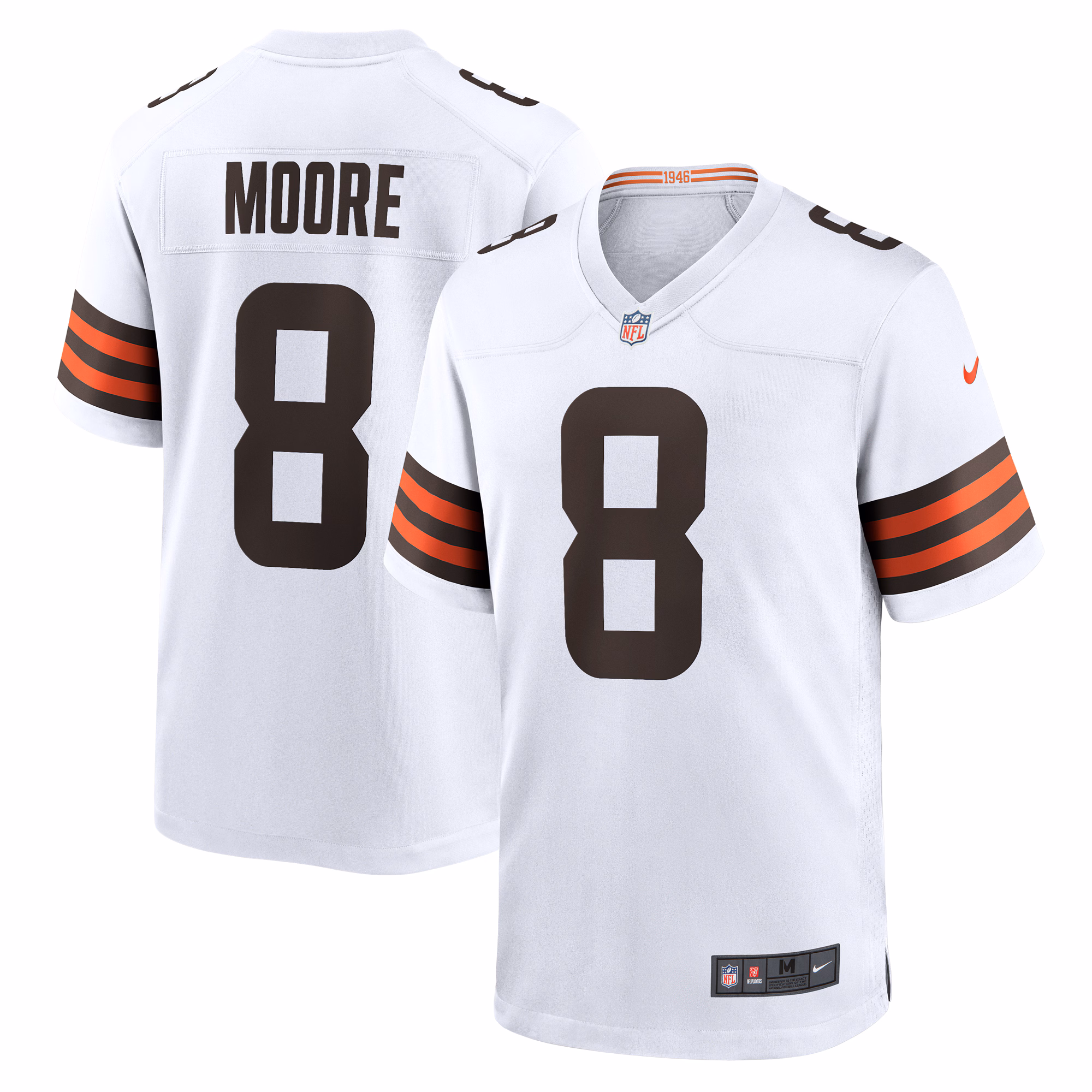 Elijah Moore Cleveland Browns Team Game Jersey -  White