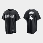 Men's San Diego Padres 34 Blake Snell All Black Fashion Black White Jersey