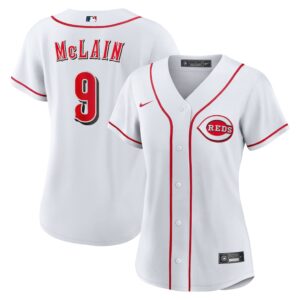 Women's Cincinnati Reds Matt McLain #9 White Home Replica Jersey