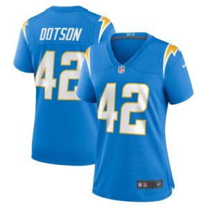 Elijah Dotson Los Angeles Chargers Women's Team Game Jersey -  Powder Blue