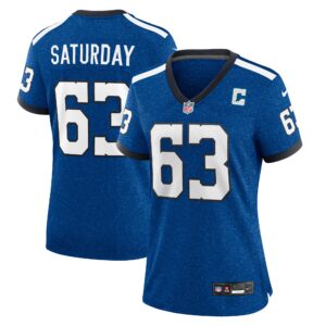 Jeff Saturday Indianapolis Colts  Women's Indiana Nights Alternate Game Jersey - Royal
