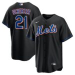 Men's New York Mets #21 Max Scherzer  Black 2022 Alternate Player Jersey