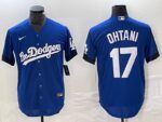 Men's Los Angeles Dodgers #17  Blue Shohei Ohtani Jersey