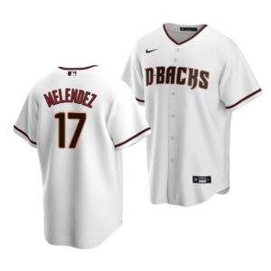 Men's Arizona Diamondbacks #17 Ivan Melendez 2022 Draft Jersey White Home