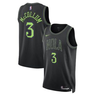 Unisex New Orleans Pelicans CJ McCollum  Black 2023/24 Swingman Jersey - City Edition