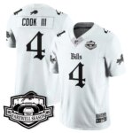 James Cook III #4 Buffalo Bills BUF Gothic Vapor Limited Jersey - Farewell Highmark Patch - All Stitched