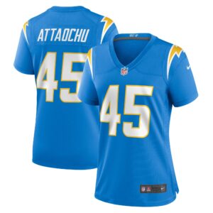 Jeremiah Attaochu Los Angeles Chargers  Women's Home Game Player Jersey - Powder Blue