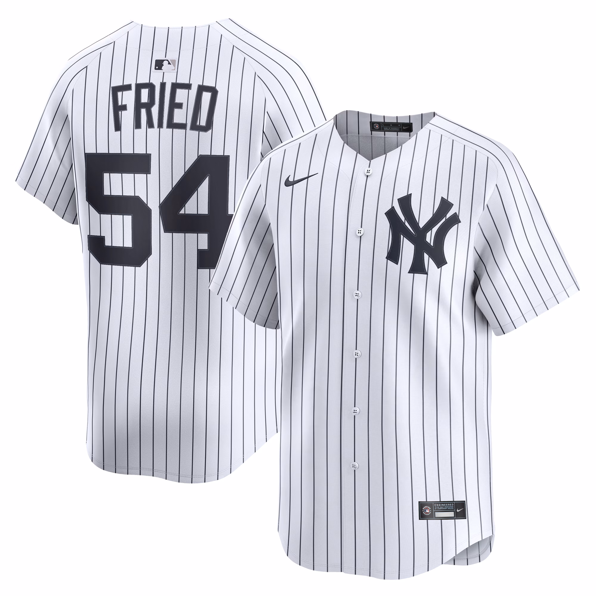 New York Yankees Max Fried #54 White Home Limited Player Jersey