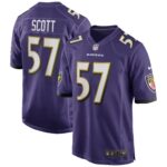 Bart Scott Baltimore Ravens  Game Retired Player Jersey - Purple