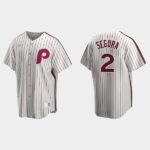 Men's Philadelphia Phillies #2 Jean Segura White Cooperstown Collection Home Jersey