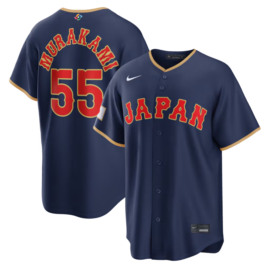 Munetaka Murakami #55 Japan Baseball 2026 World Baseball Classic Road Stadium Jersey - Navy