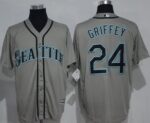 Seattle Mariners #24 Ken Griffey Grey New Cool Base Stitched Jersey