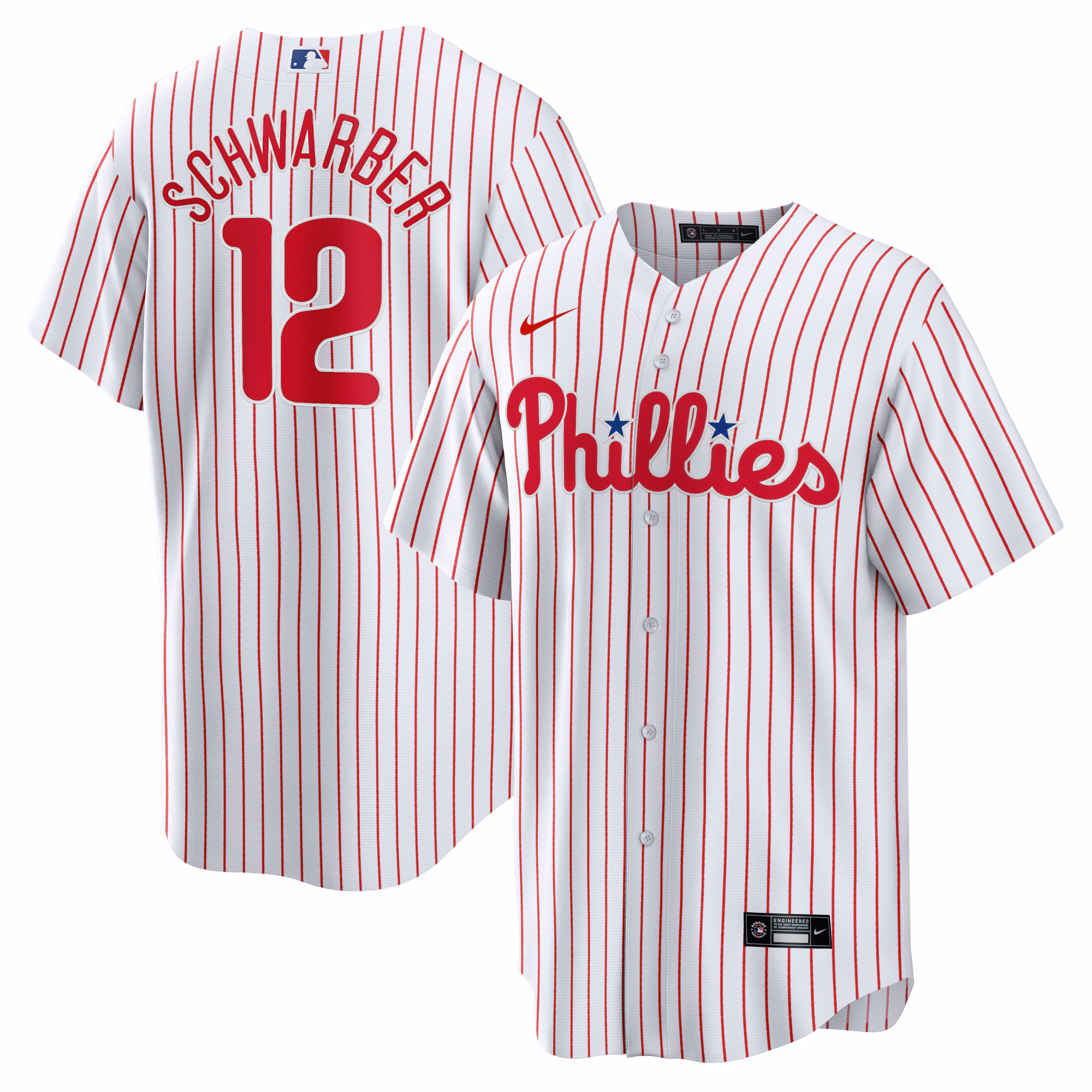 Philadelphia Phillies Kyle Schwarber #12 White Replica Player Jersey