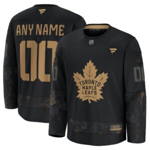 Toronto Maple Leafs  Fanatics Black 2024 Military Appreciation Custom #00 Practice Jersey