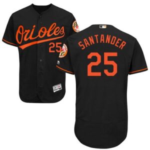Baltimore Orioles #25 Anthony Santander Black Flexbase Collection Stitched Jersey
