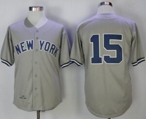 Mitchell And Ness 1978 New York Yankees #15 Thurman Munson Grey Throwback Stitched Jersey
