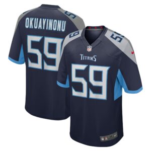 Sam Okuayinonu Tennessee Titans  Home Game Player Jersey - Navy