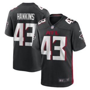 Matt Hankins Atlanta Falcons  Game Player Jersey - Black