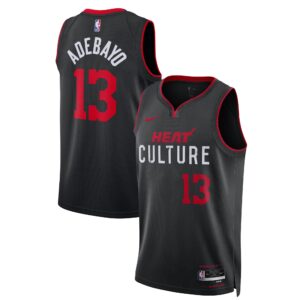 Unisex Miami Heat Bam Adebayo  Black 2023/24 Swingman Jersey - City Edition