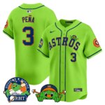 Jeremy Pena #3 Houston Astros Orbit Patch Vapor Premier Limited Jersey V3 - All Stitched