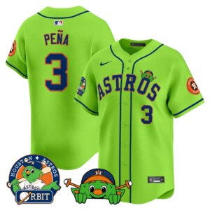Jeremy Pena #3 Houston Astros Orbit Patch Vapor Premier Limited Jersey V3 - All Stitched