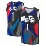 Youth Brooklyn Nets Mikal Bridges  Black 2023/24 Fast Break Jersey - City Edition