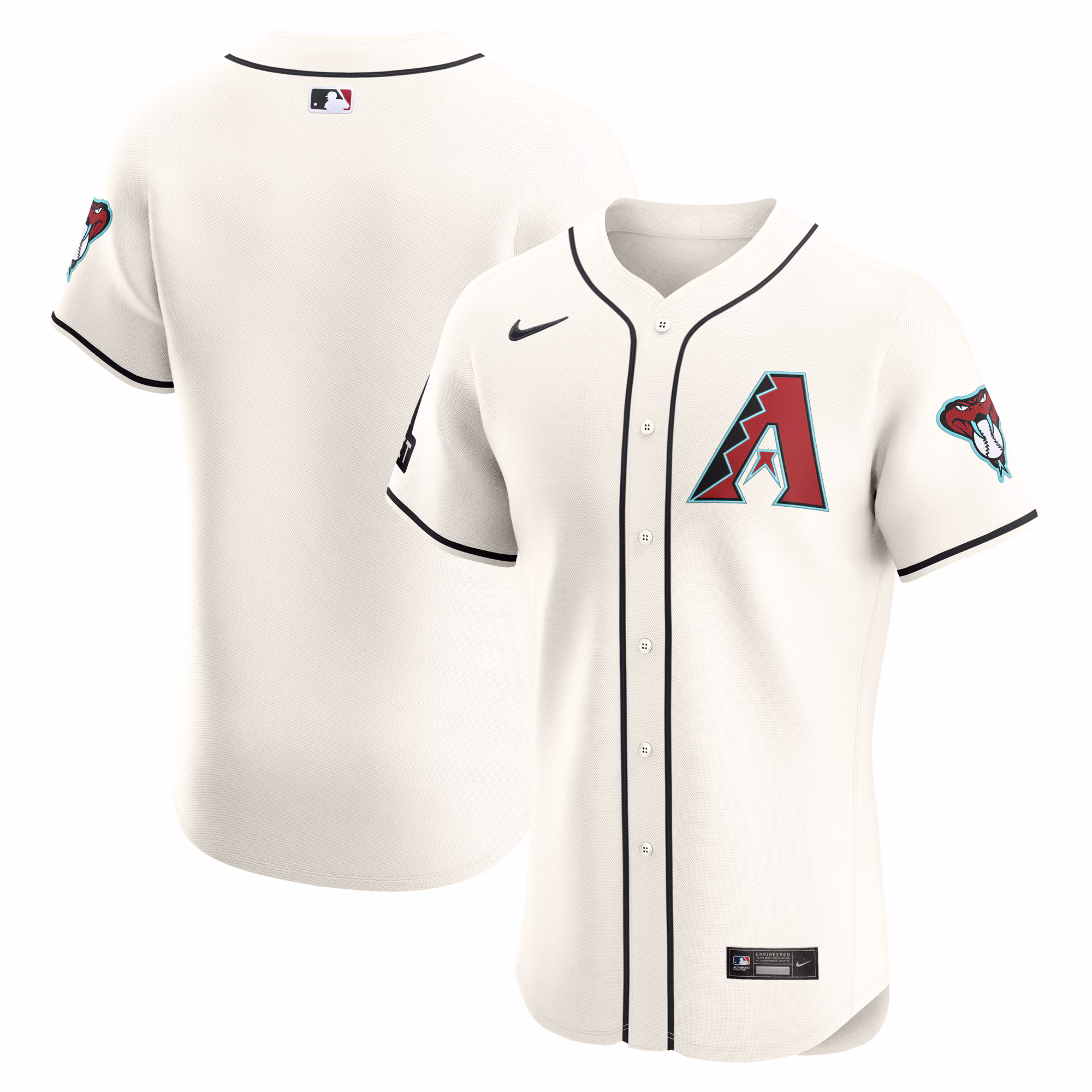 Arizona Diamondbacks White Home Elite Patch Jersey