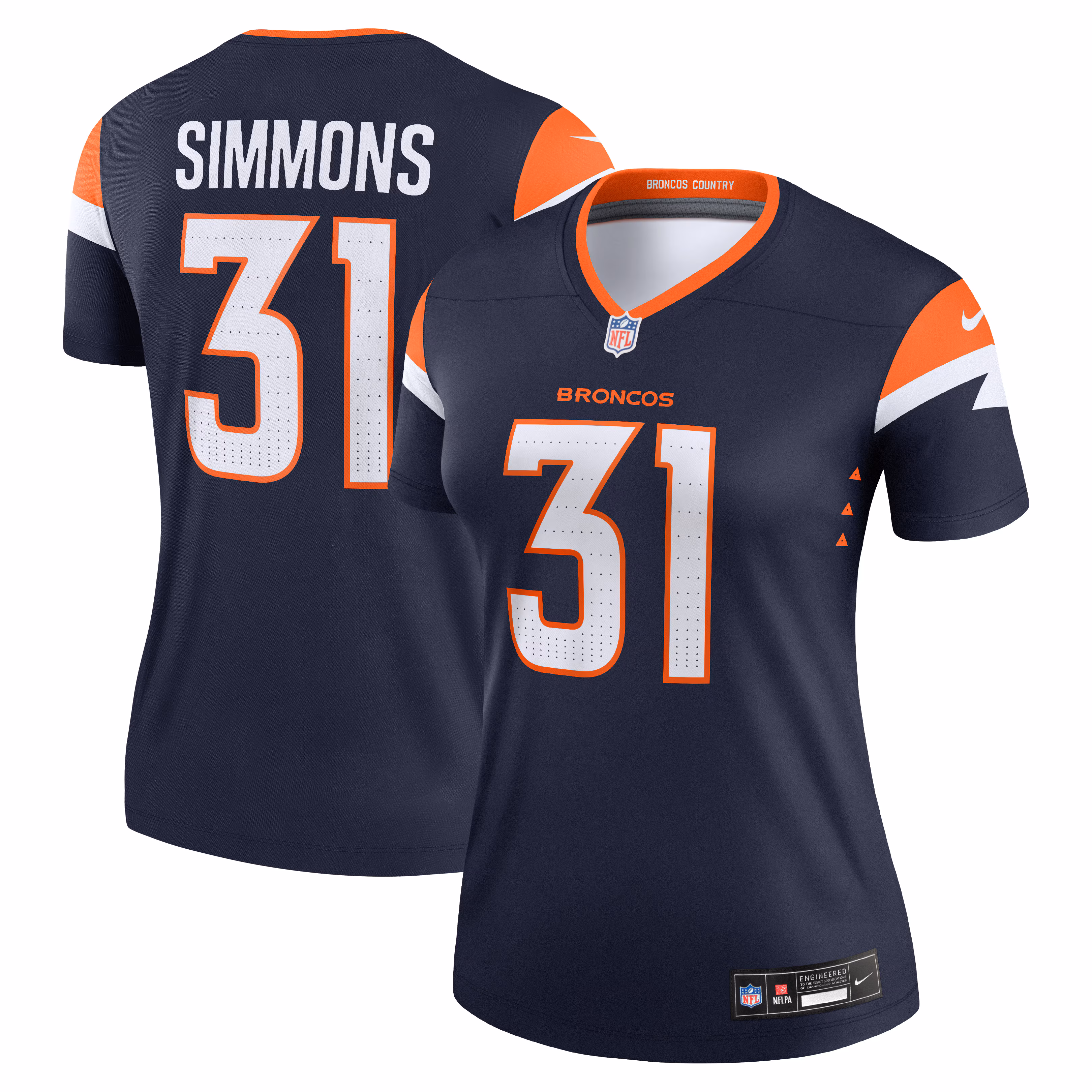 Justin Simmons Denver Broncos Women's Alternate Legend Jersey - Navy