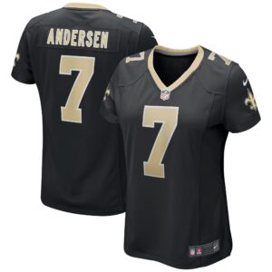 Morten Andersen New Orleans Saints Women's Game Retired Player Jersey - Black