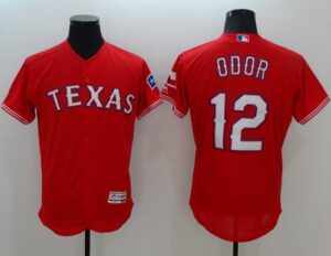 Texas Rangers #12 Rougned Odor Red Flexbase Collection Stitched Jersey