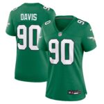 Davis Philadelphia Eagles Women's Alternate Game Jersey - Kelly Green