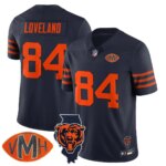 Colston Loveland #84 Chicago Bears CHI Honor Virginia Halas McCaskey Jersey - All Stitched