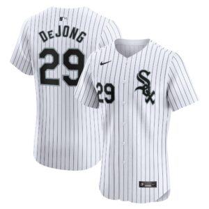 Men's Chicago White Sox Paul DeJong  White Home Elite Player Jersey