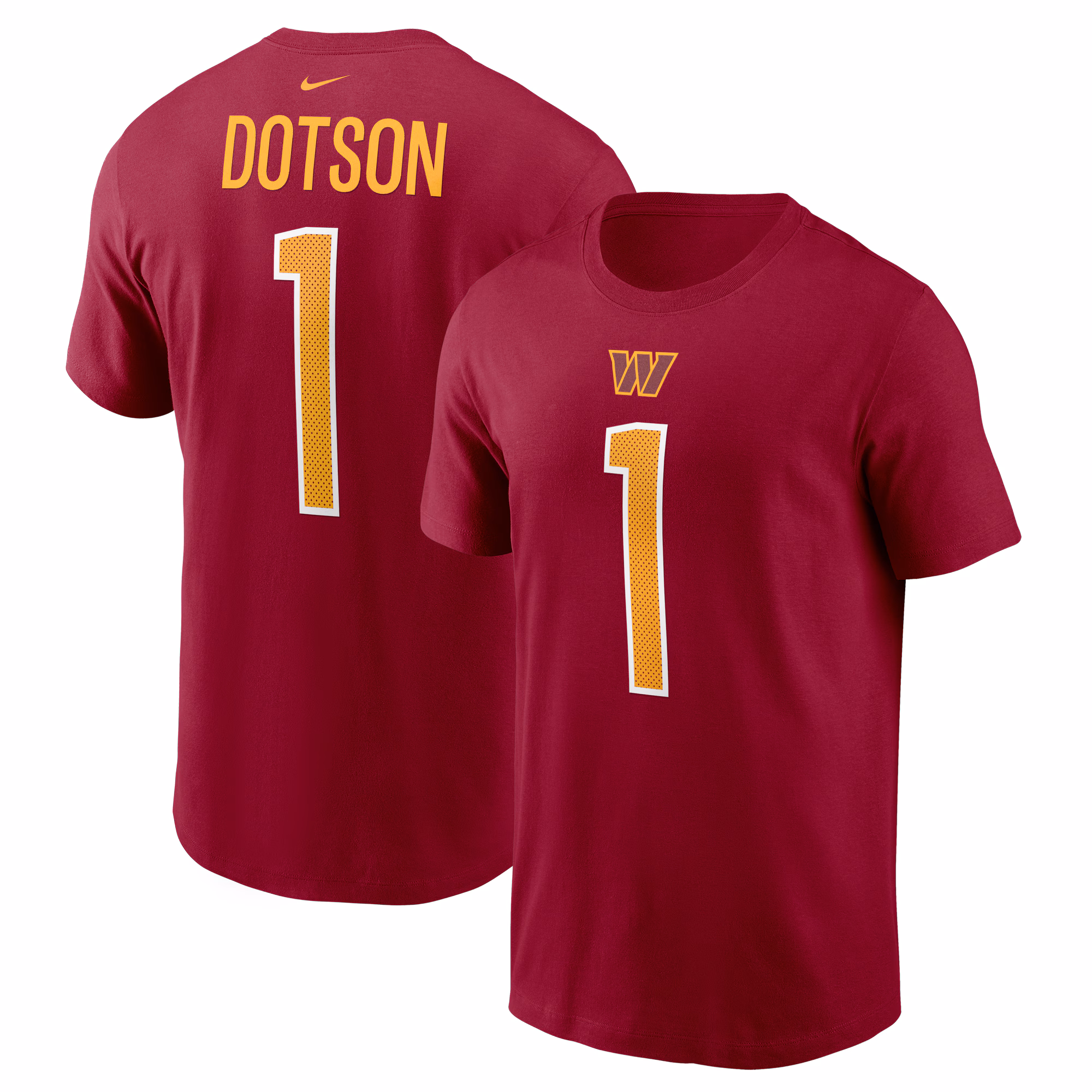 Men's Jahan Dotson Burgundy Washington Commanders Player Name & Number T-Shirt
