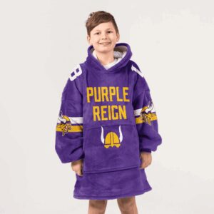 Kid 18 Minnesota Football Unisex Blanket Hoodie