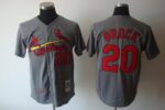 Mitchell And Ness St. Louis Cardinals #20 Lou Brock Grey Cool Base Stitched Throwback Jersey