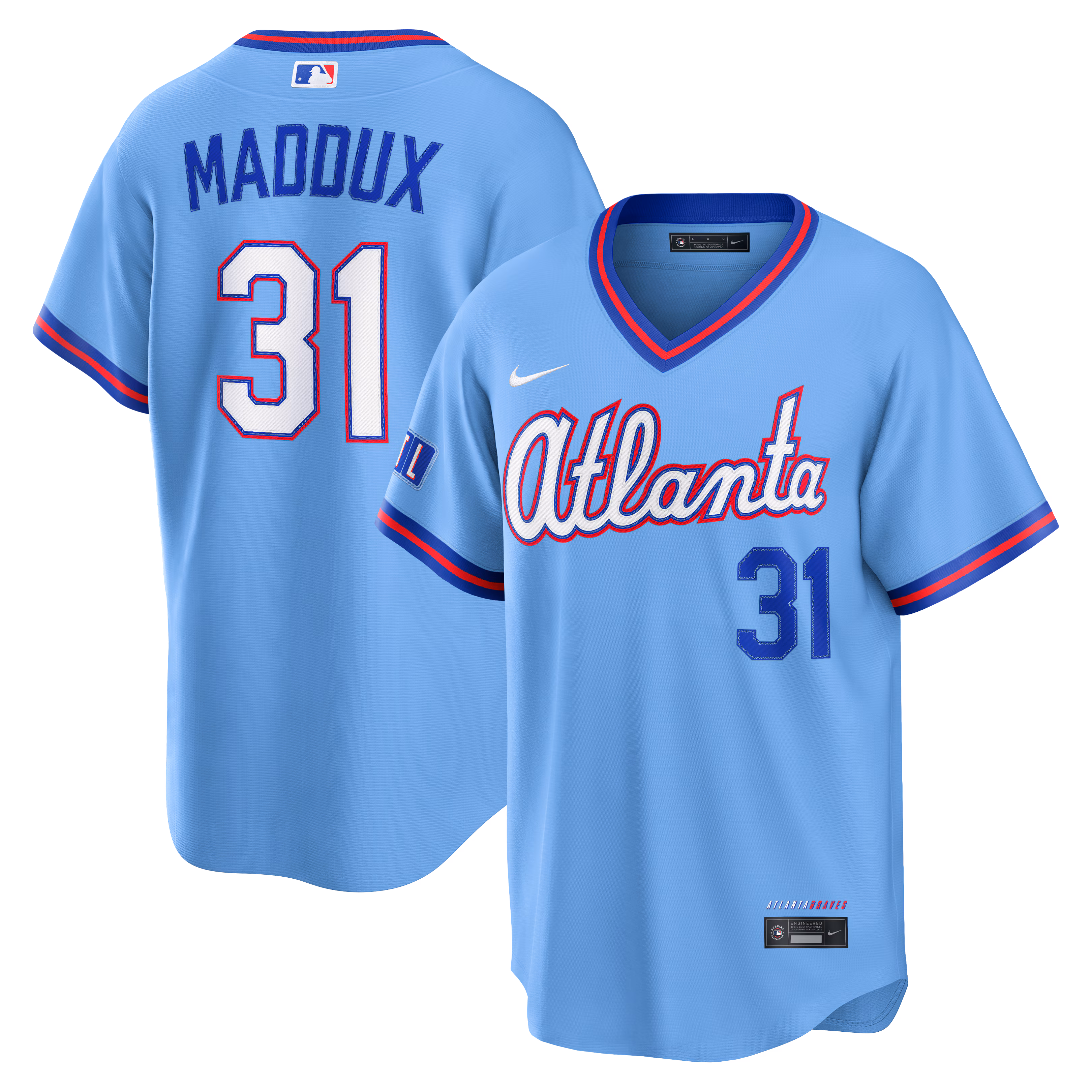 Atlanta Braves Greg Maddux #31 Powder Blue 2026 City Connect Stadium Jersey