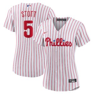 Women's Philadelphia Phillies Bryson Stott #5 White Home Replica Jersey