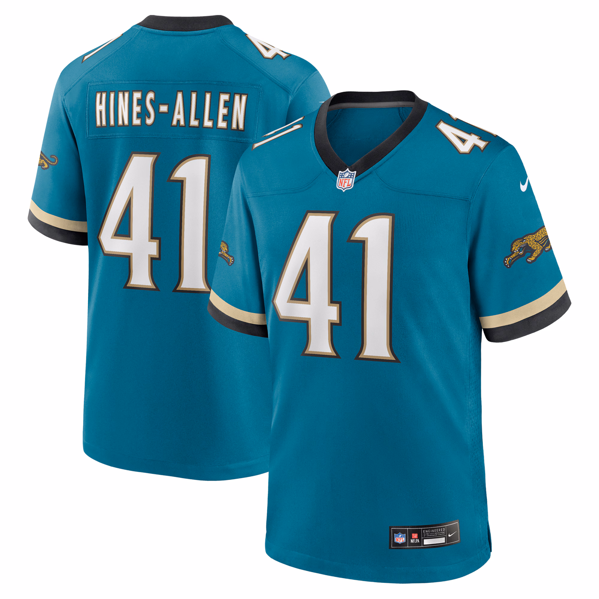 Josh Hines-Allen #41 Jacksonville Jaguars Prowler Throwback Player Game Jersey - Teal