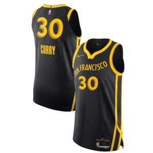 Men's Golden State Warriors Stephen Curry  Black 2023/24 Authentic Jersey - City Edition