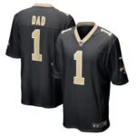 Number 1 Dad New Orleans Saints Game Jersey - Black