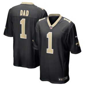 Number 1 Dad New Orleans Saints Game Jersey - Black