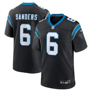 Miles Sanders Carolina Panthers Game Player Jersey - Black