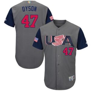 Team USA #47 Sam Dyson Gray 2017 World Baseball Classic Stitched Jersey