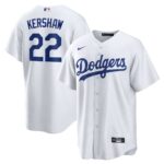 Men's Los Angeles Dodgers Clayton Kershaw  White Home Replica Player Name Jersey